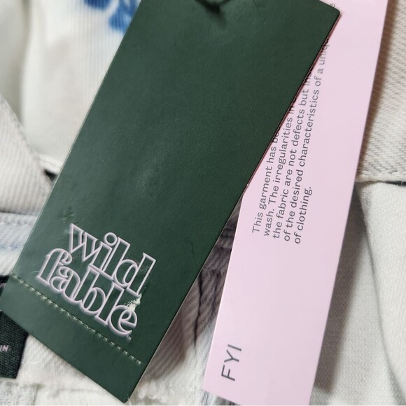 Wild Fable‎ Women's Tie Dye Denim Pinafore Mini Short Jean Dress Overalls Blue M - Picture 13 of 14